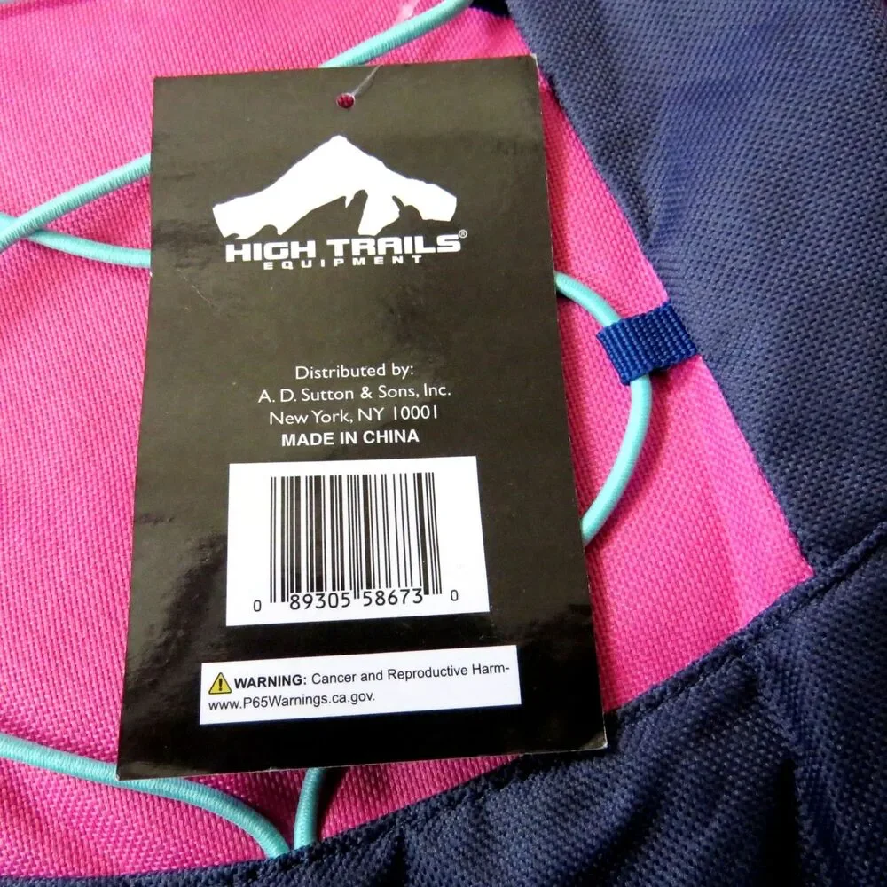 High Trails Trail Maker Backpack 18"  Pink  NWT - Picture 3 of 9
